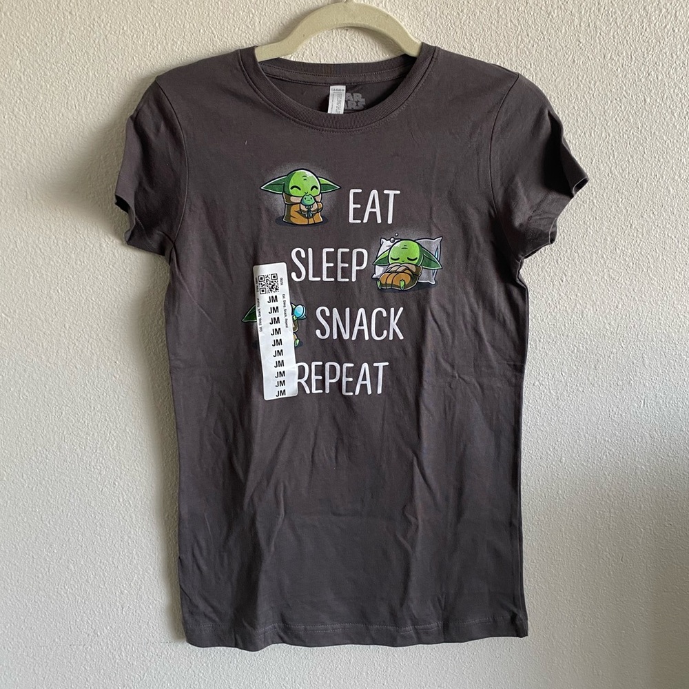 Baby yoda Eat Sleep Snack Repeat Shirt